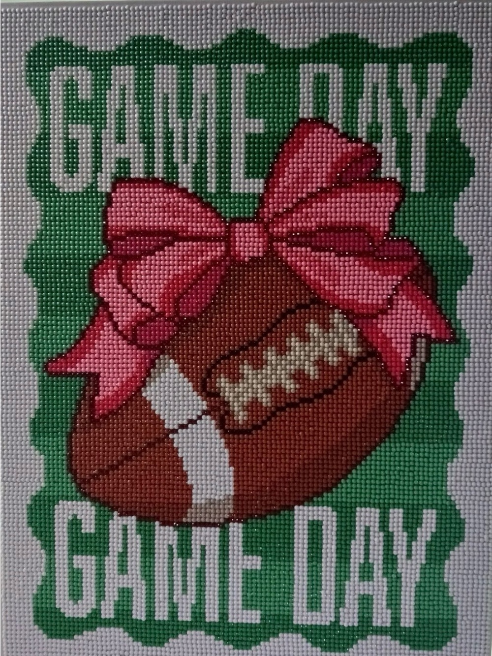 Hobby Lobby New Game Day Football Diamond Art Kit  Pink Bow